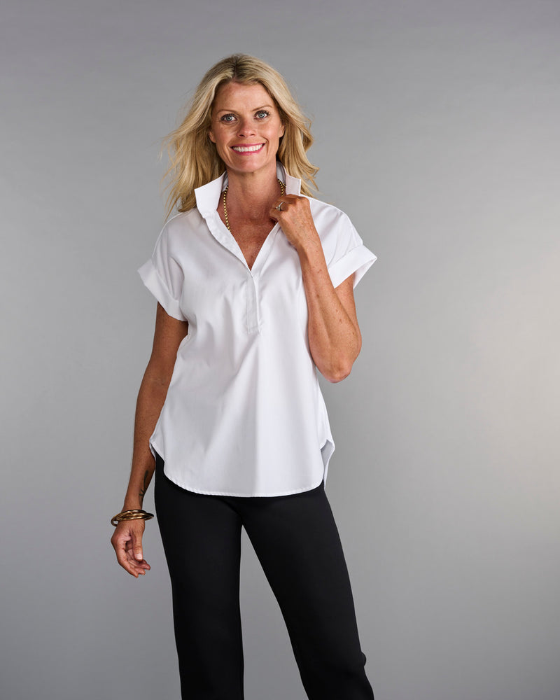 Claridge & King League Shirt in White Claridge & King