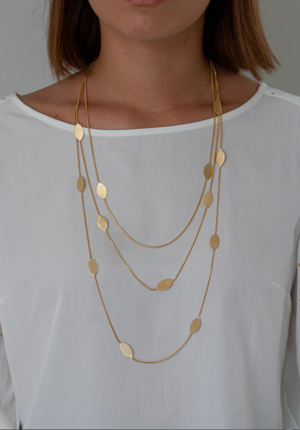 3 Strand Rabo Necklace Silver CL0531 Eneida Franca