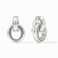 Julie Vos Silver CLIP-ON Cannes Doorknocker Earring 