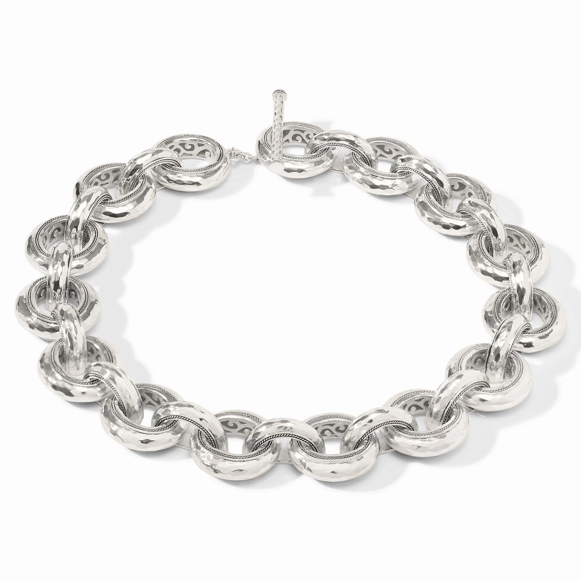 JULIE VOS Cannes Link Necklace in Silver