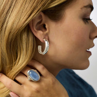 JULIE VOS Cannes Hoop Earrings in Silver S