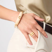 Julie Vos Carnaby Stone Bangle in Ivory