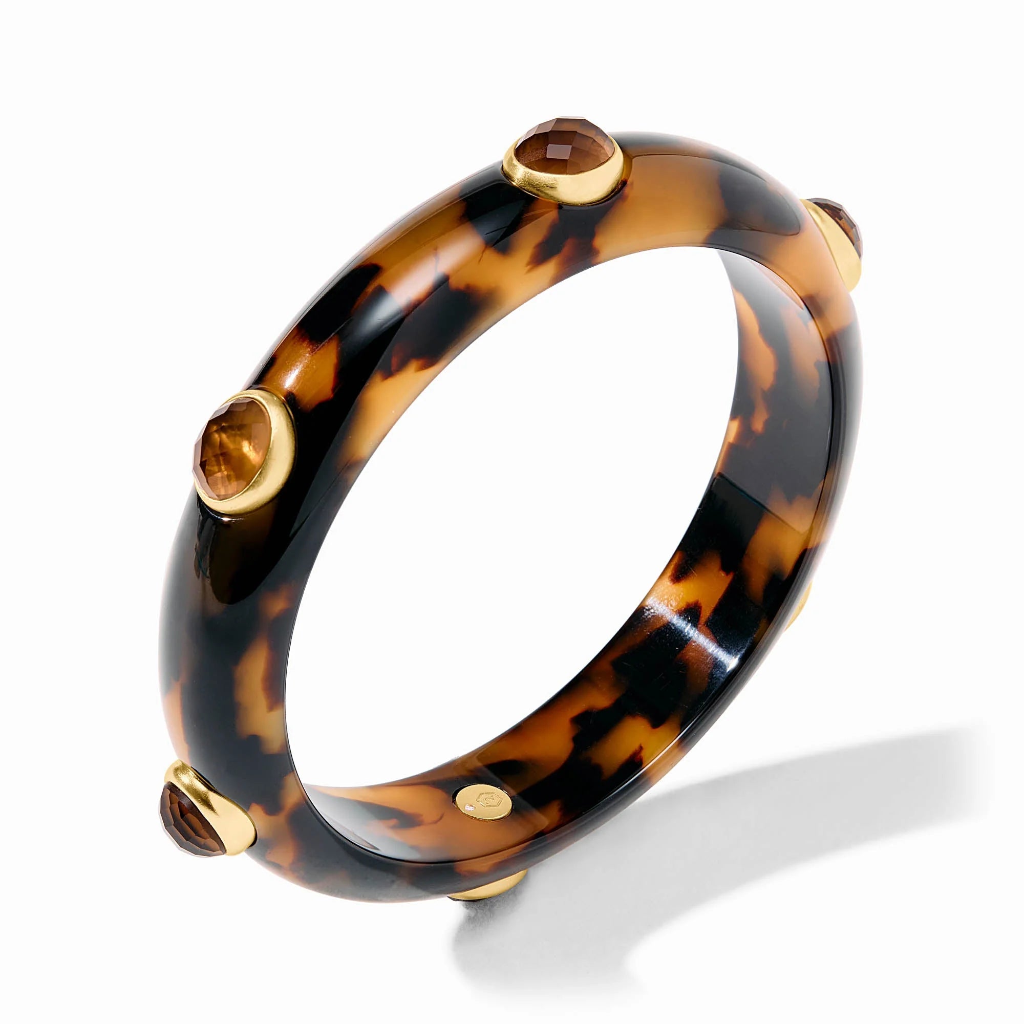 Julie Vos Carnaby Stone Bangle in Tortoiseshell