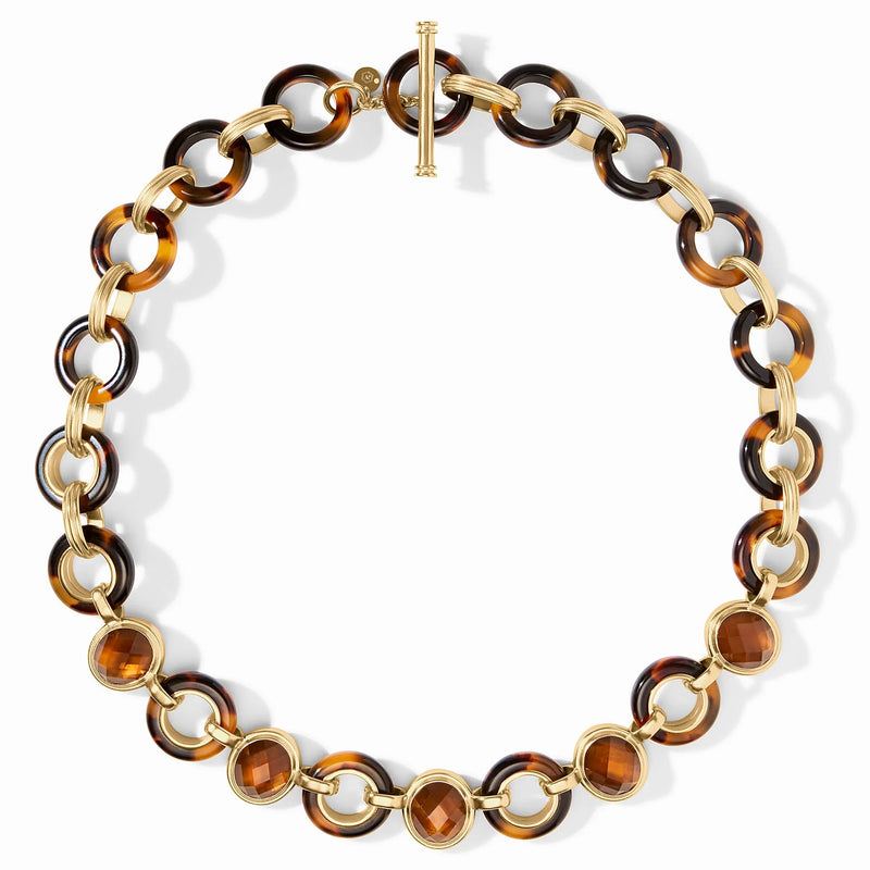 Julie Vos Carnaby Stone Necklace in Tortoiseshell