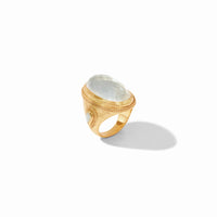 Julie Vos Cannes Statement Ring-Iridescent Clear Crystal- 8