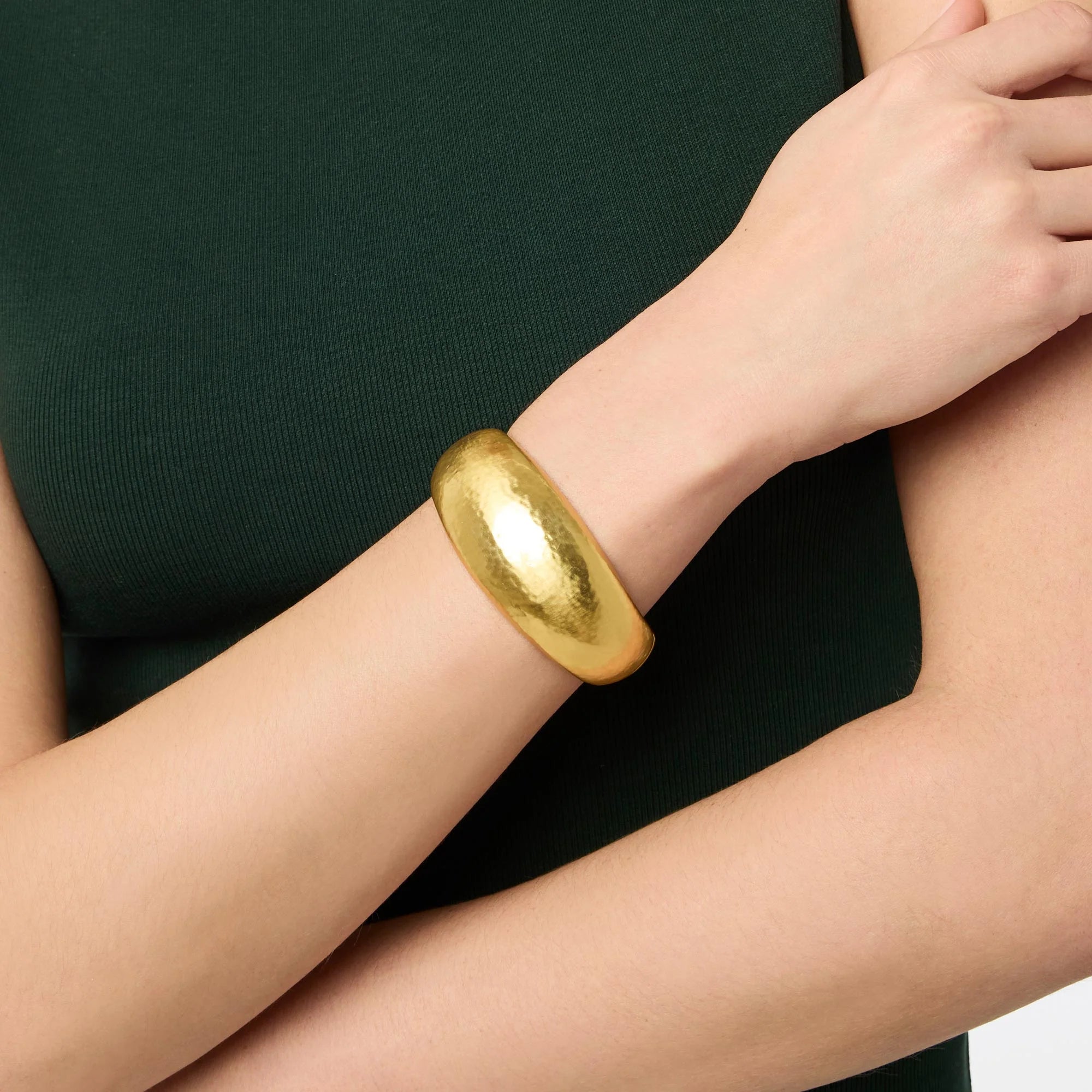 Julie Vos Catalina Statement Hinge Bangle-Gold-OS