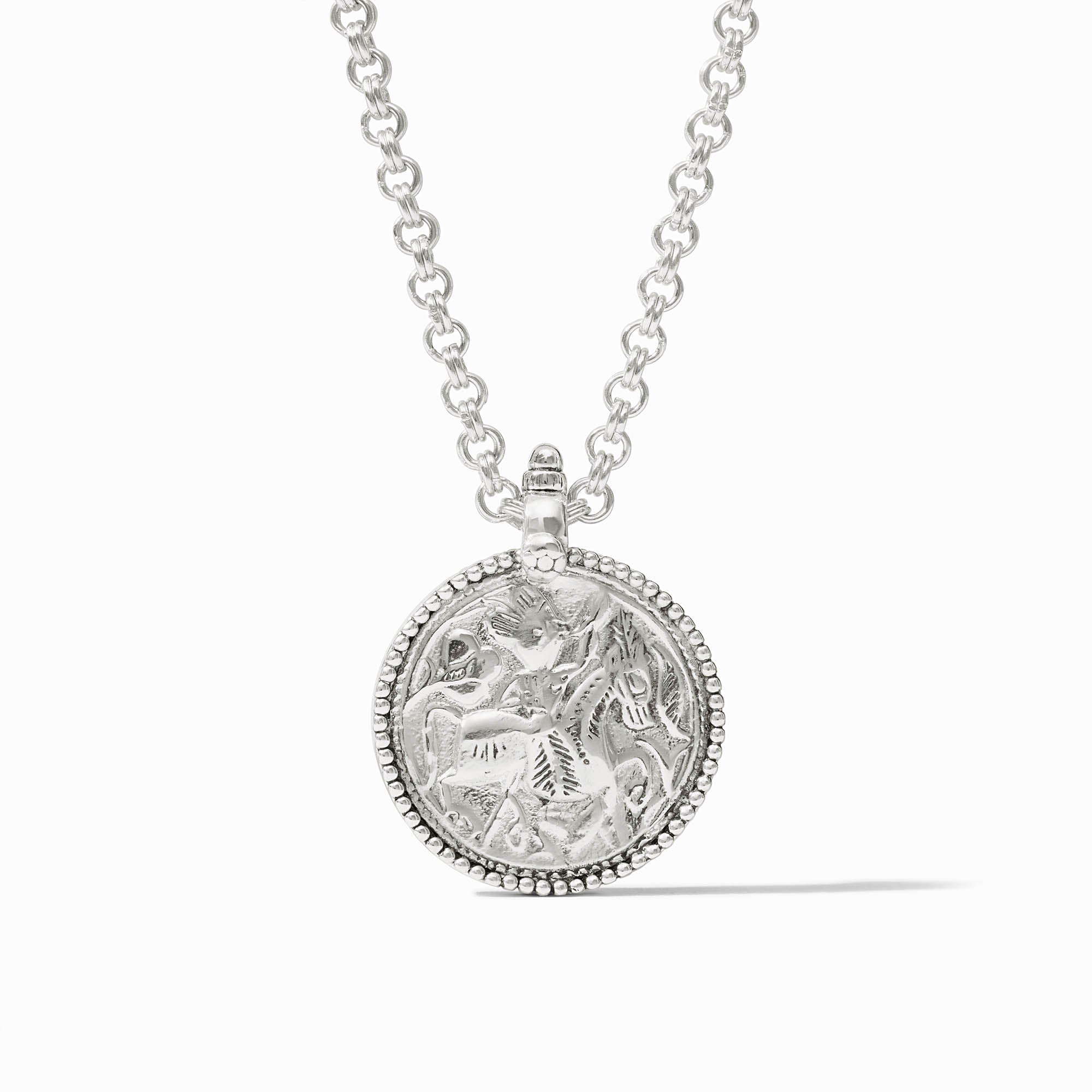 Julie Vos Silver Coin Pendant Necklace