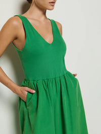 NATION Daria Tank Dress in Green Nation