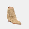 Dolce Vita Torey Taupe Suede Fringe Bootie
