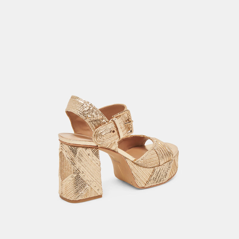 Dolce Vita Bobby Deco Sandal in Gold