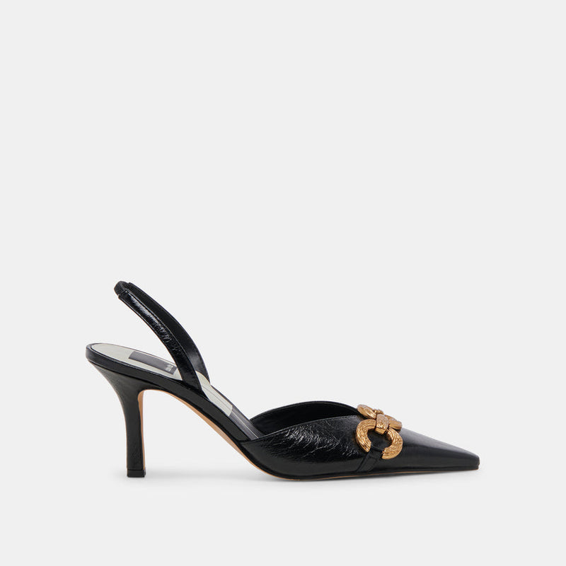 Haylee Pump in Midnight Crinkle Patent