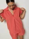 NATION Elliot T-Shirt in Coral Nation