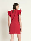 NATION Ellis Ruffle Dress in Red