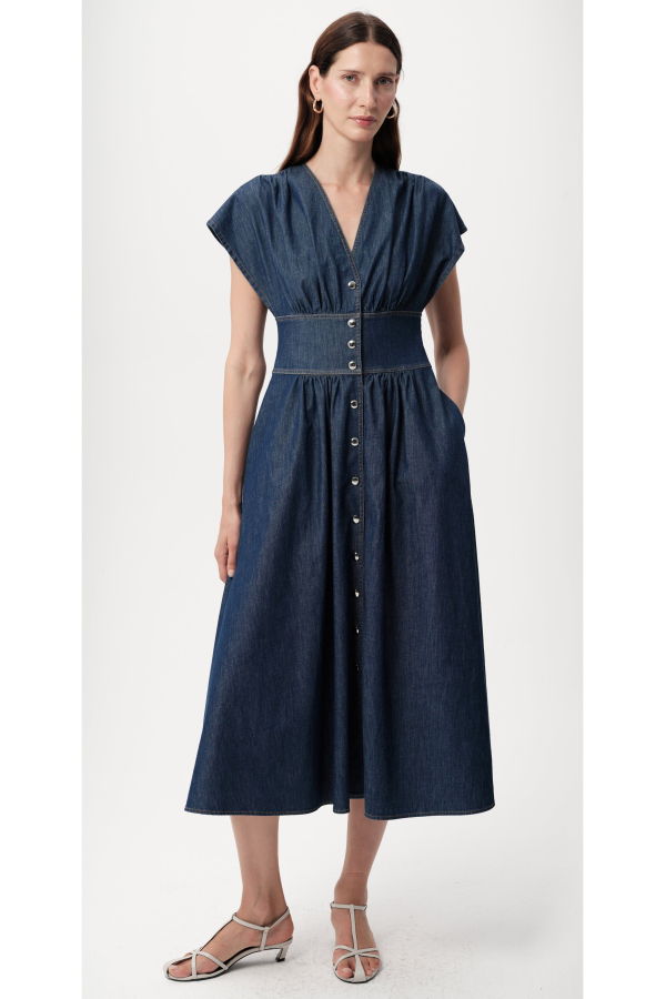 Evan Dress in Blue