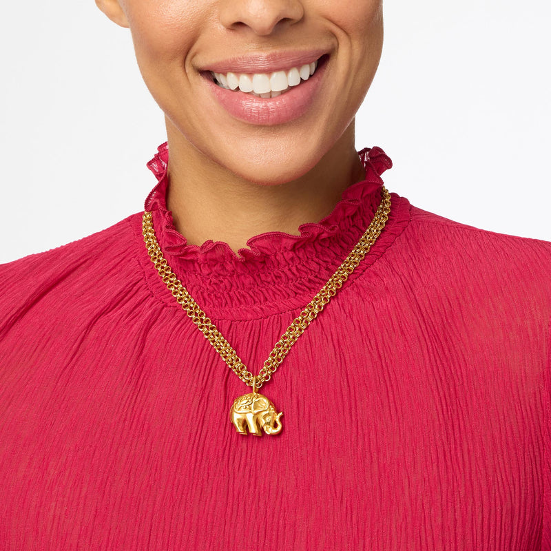 Julie Vos Elephant Pendant-Gold-OS Julie Vos