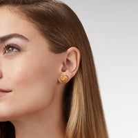 Julie Vos Esme Heart Stud-Cubic Zirconia-OS Julie Vos