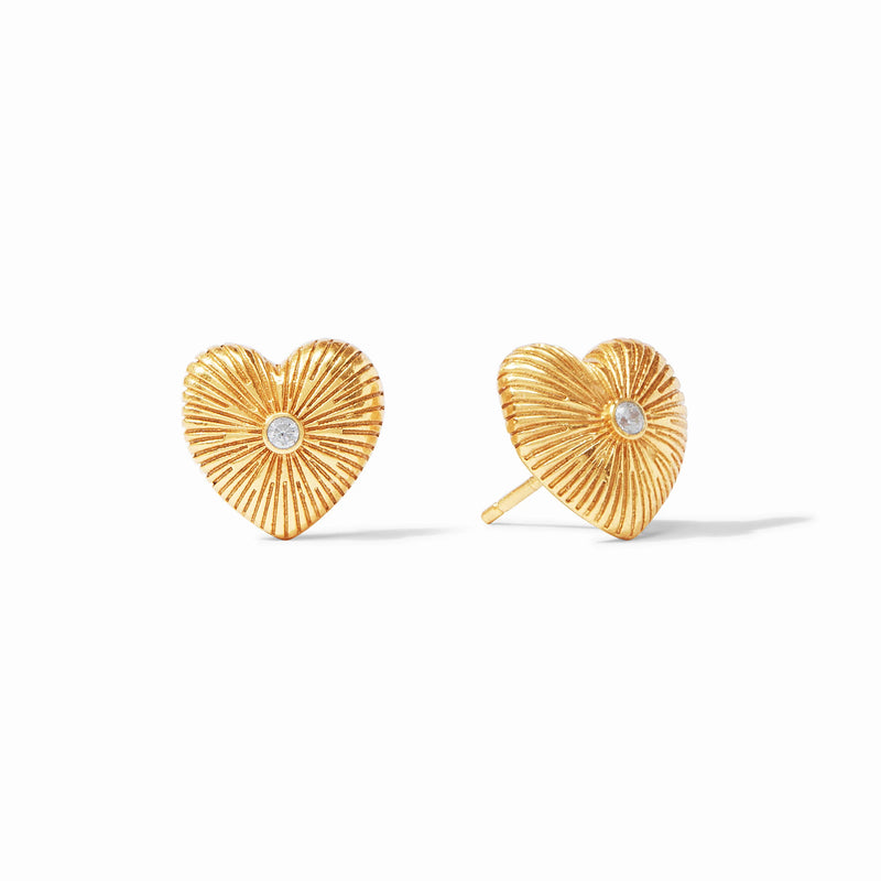 Julie Vos Esme Heart Stud-Cubic Zirconia-OS Julie Vos