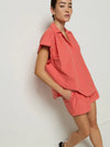 NATION Elliot T-Shirt in Coral Nation