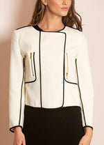 Jessie Liu Jacket with Contrast Piping