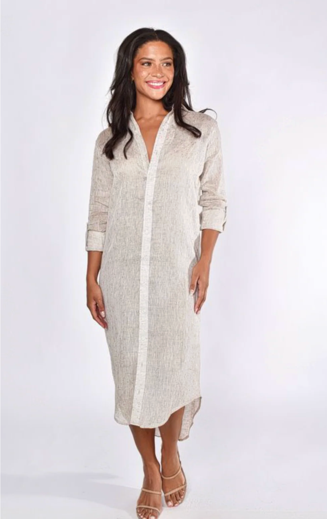 EMILY PHILLIPS Golden Dots Midi Dress