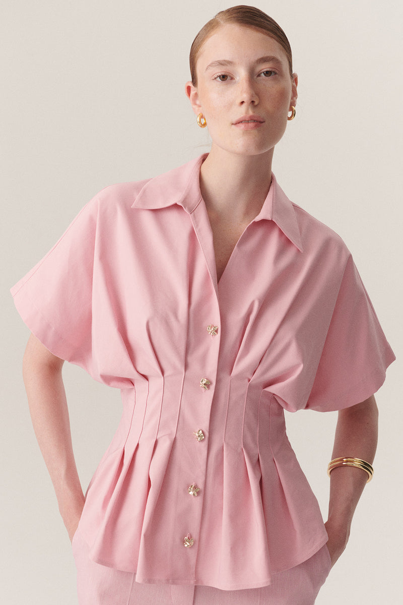 Exquise Georgia Shirt in Pink Exquise