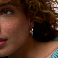 JULIE VOS Havana Hoop in Silver L