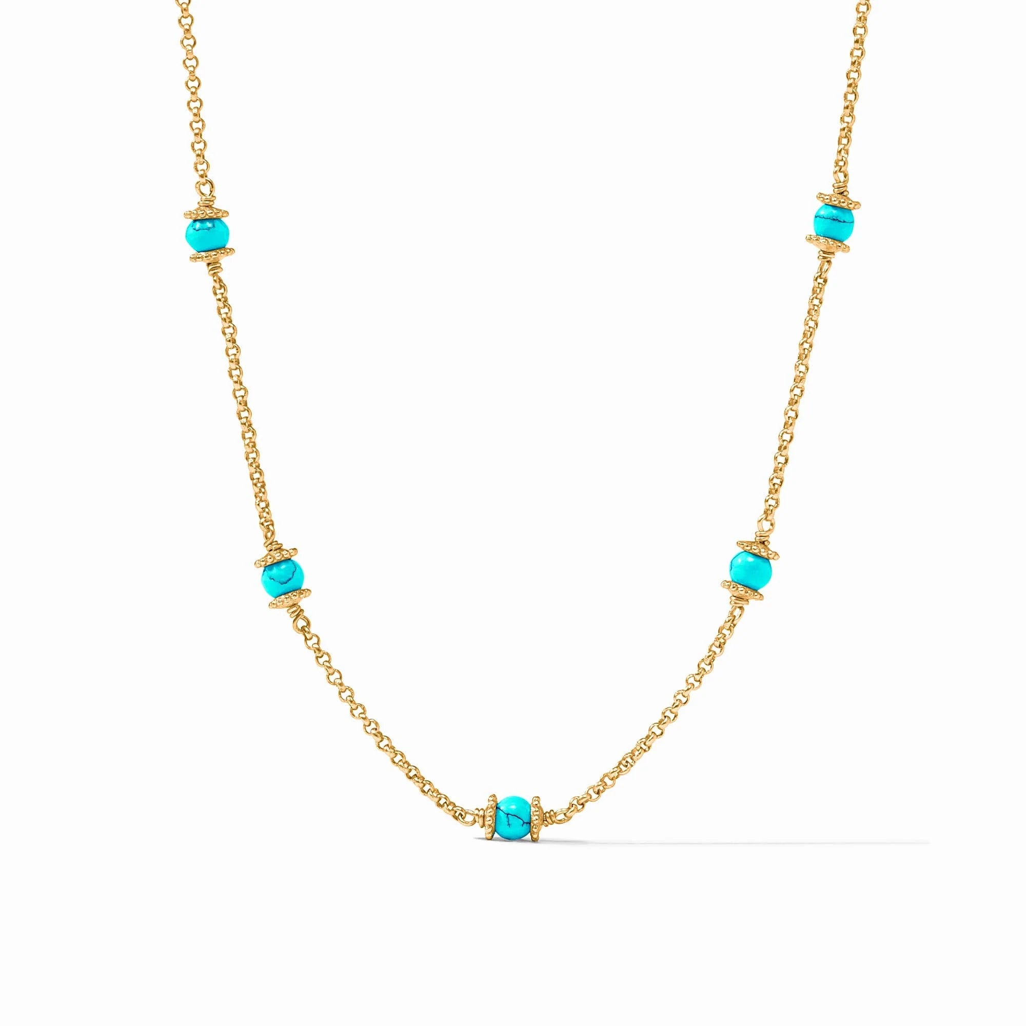 JULIE VOS Hydra Station Necklace in Turq