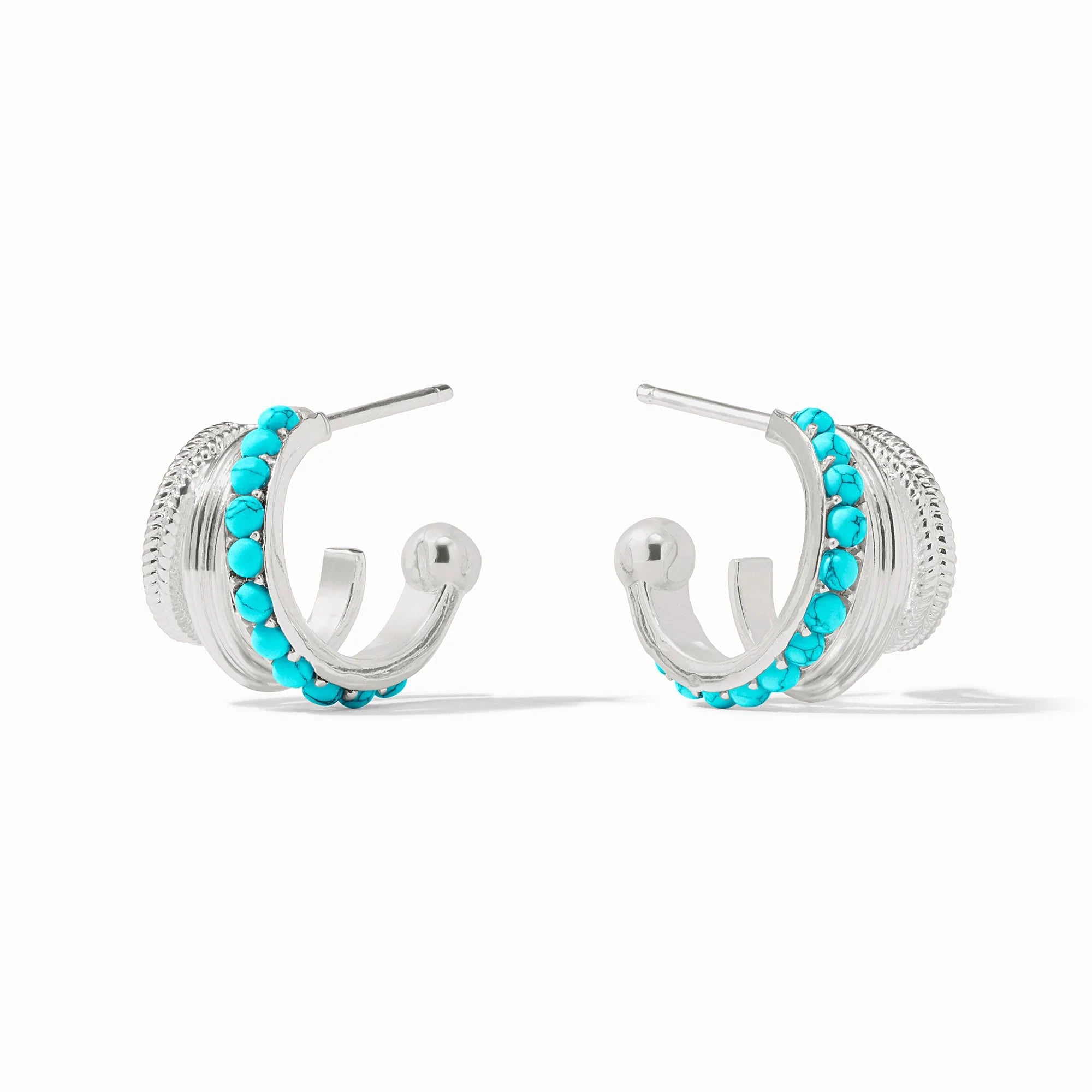 JULIE VOS Hydra Triple Hoop in Silver