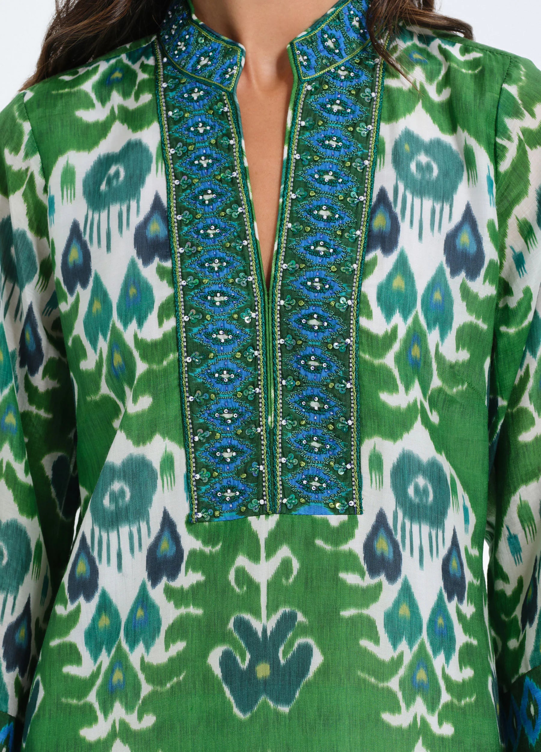 BELLA TU Bennett Tunic Dress in Green