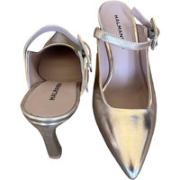Halmanera Vita Buckle Pump in Rose Gold Halmanera