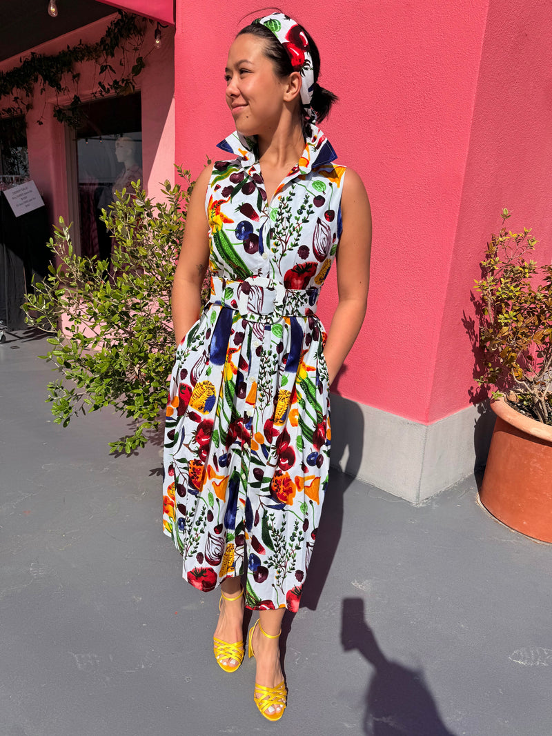 Samantha Sung Audrey Dress in Watercolor Fruits Samantha Sung
