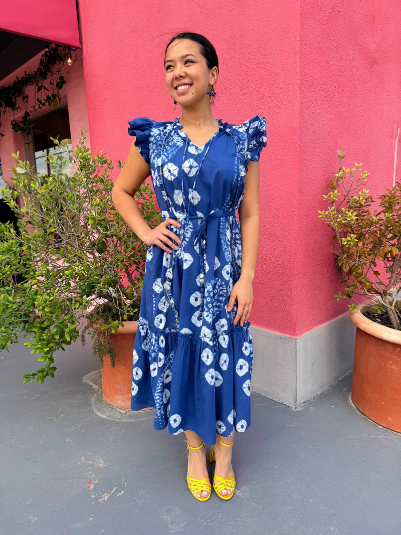 Celina Moon Una Midi Dress in Waves Celina Moon