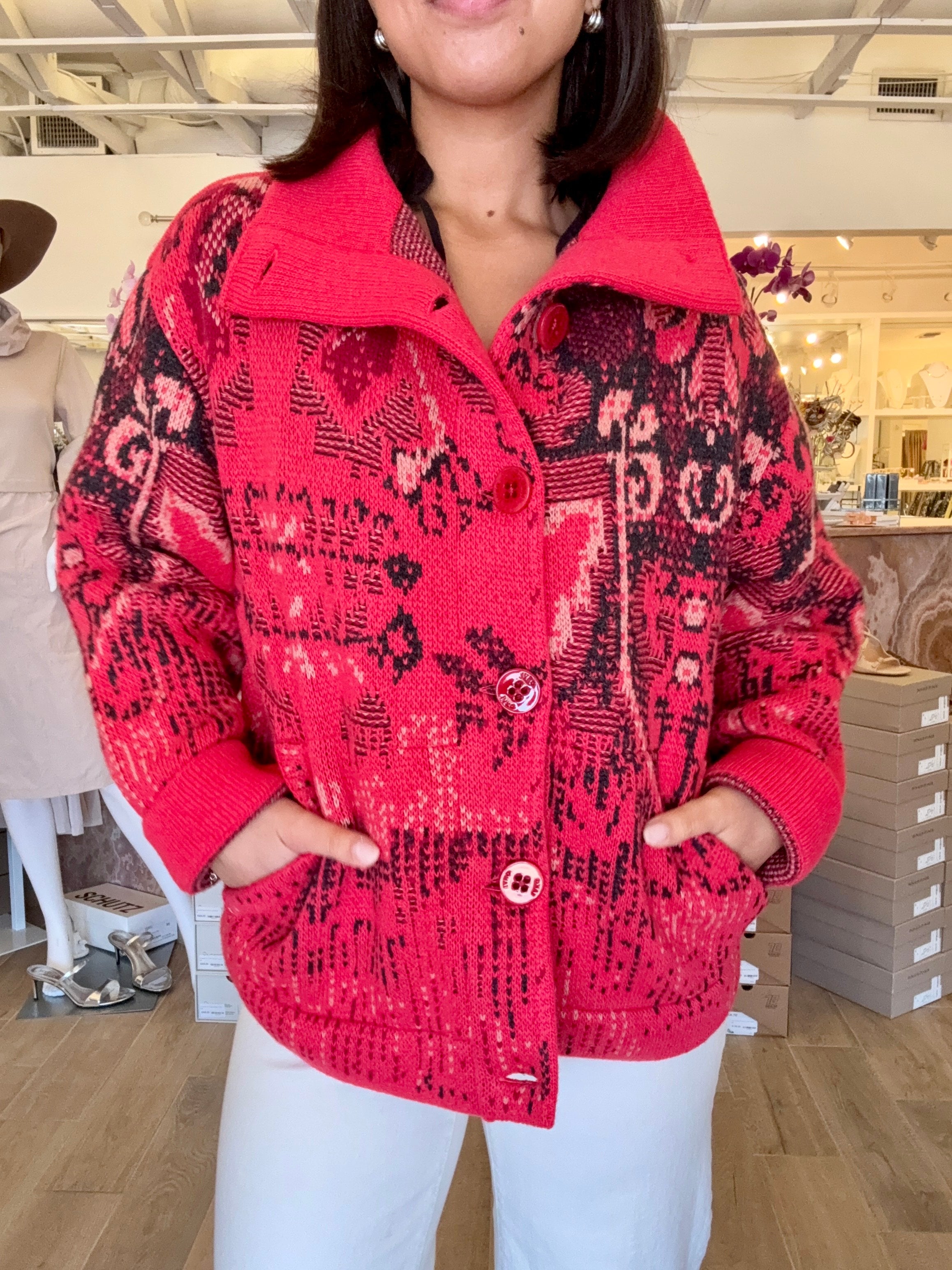 IVKO Rollneck Jacket in Red