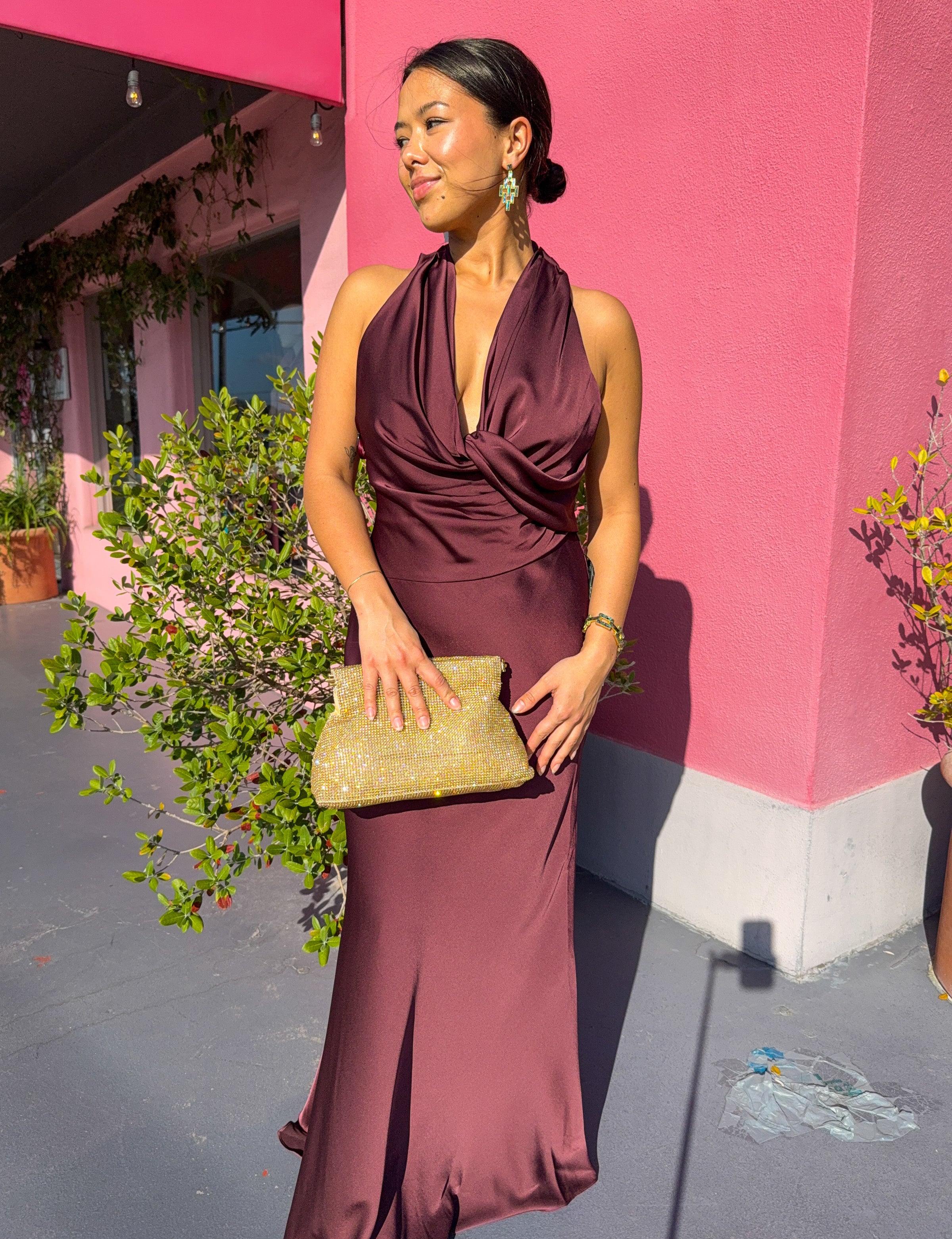 BCBG Maxazria Demi Dress in Port