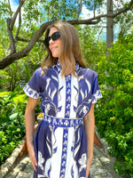 Sydney Shirt Dress in Iris Navy