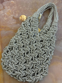 PHO FIRENZE Woven Bag in Silver