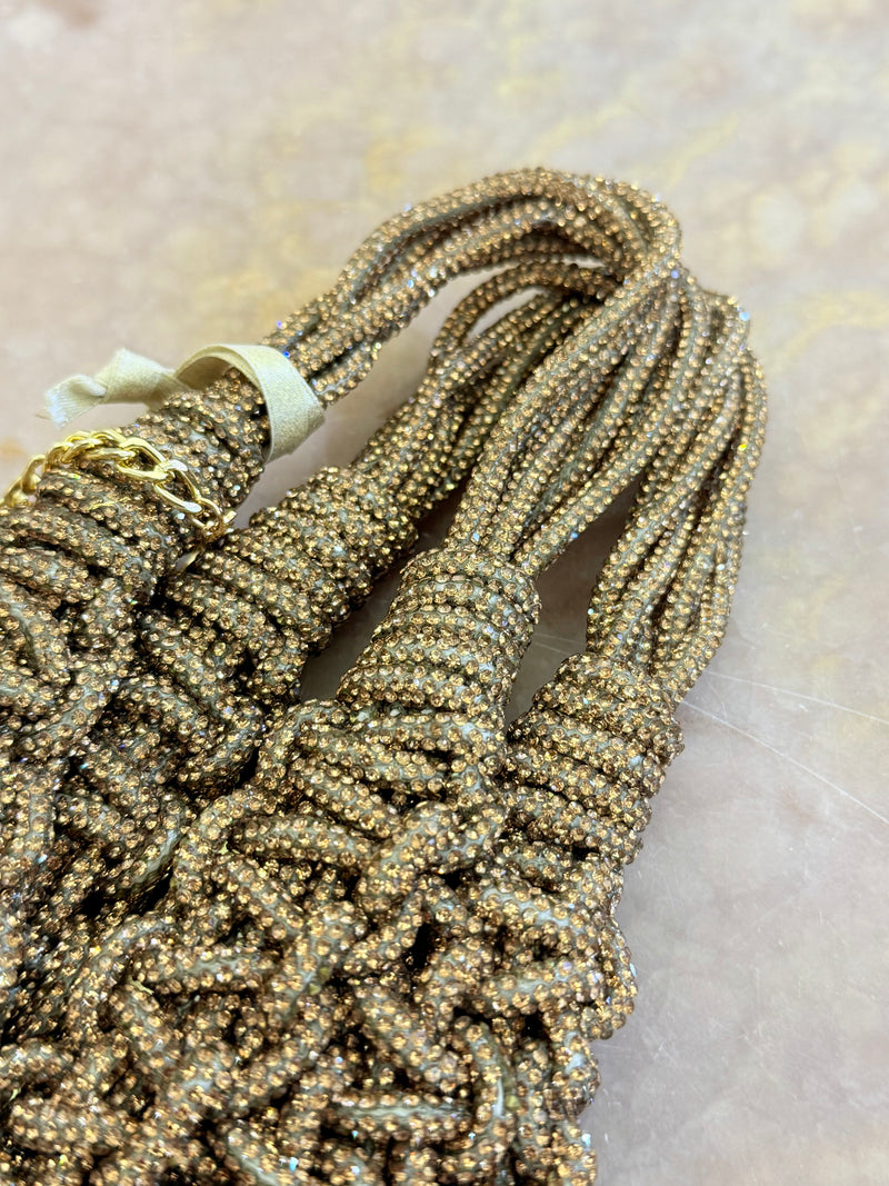 PHO FIRENZE Woven Bag in Gold