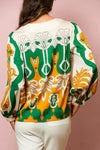 Jessie Liu Ivory Printed Silk Blouse Jessie Liu