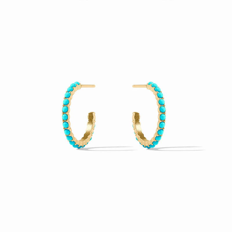 Julie Vos Juliet Hoop in Turquoise (S) Accessories Julie Vos