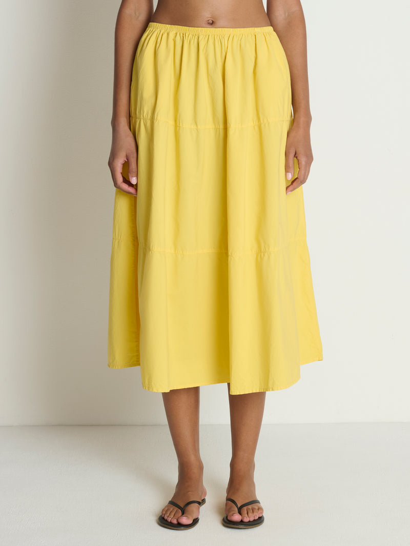 NATION Karin Tiered Skirt in Sunshine
