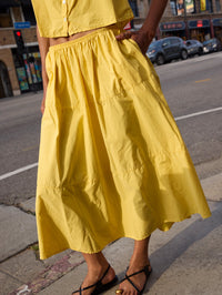 NATION Karin Tiered Skirt in Sunshine