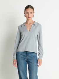 NATION Kimberley Polo Tee in Grey