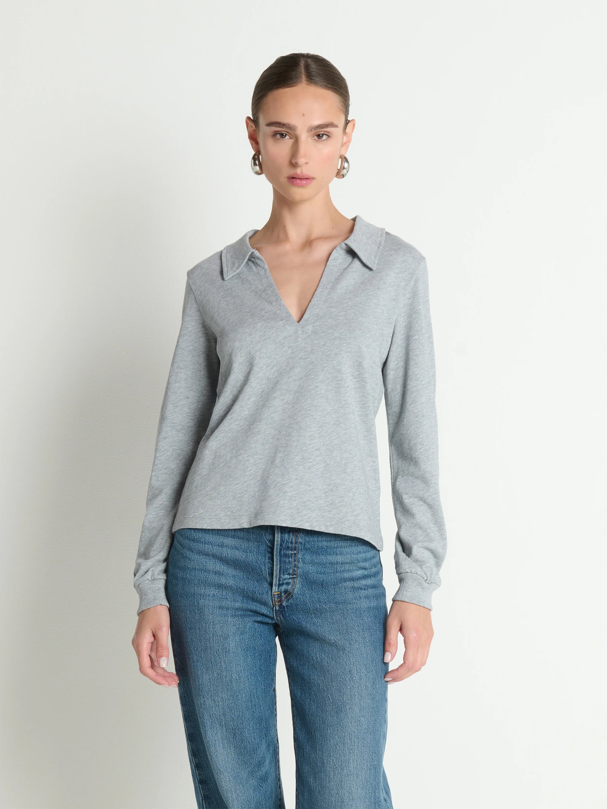 NATION Kimberley Polo Tee in Grey