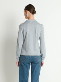NATION Kimberley Polo Tee in Grey