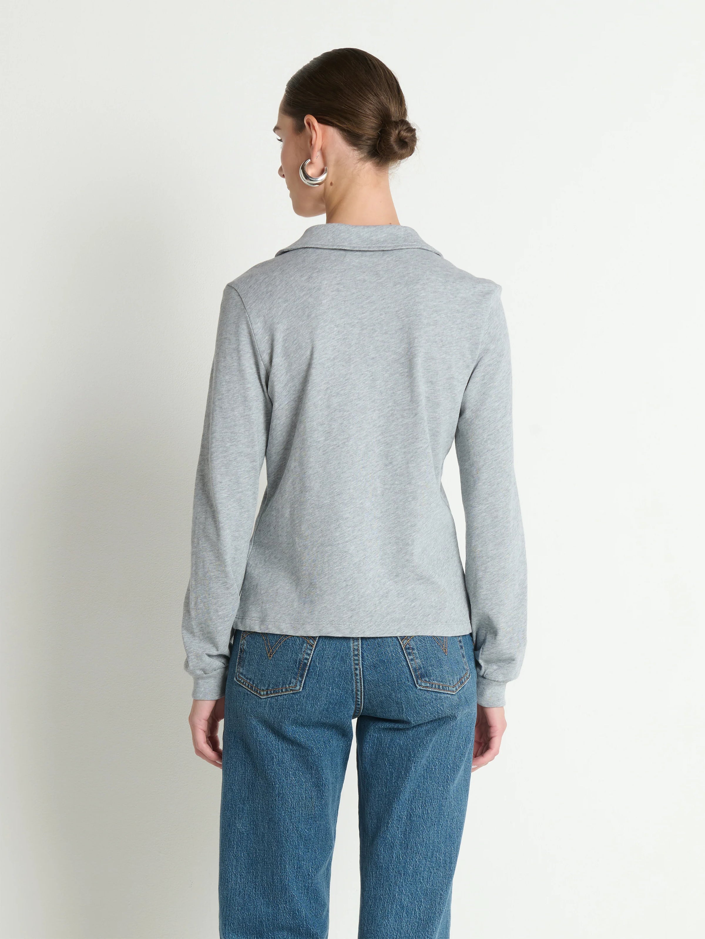 NATION Kimberley Polo Tee in Grey