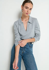 NATION Kimberley Polo Tee in Grey