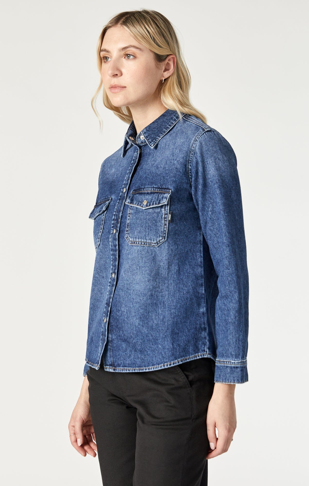 Levin Dark Blue Denim Shirt MAVI