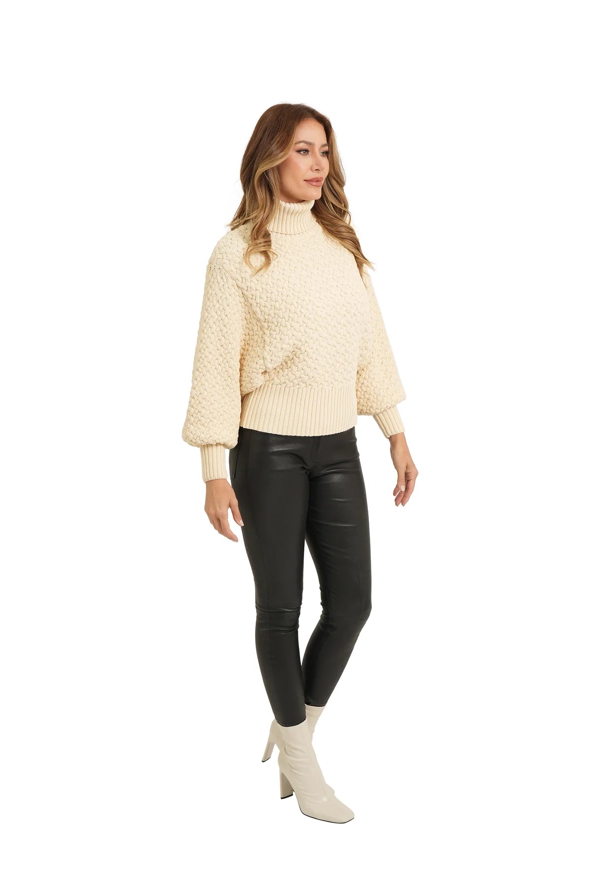 LOVE TOKEN Holly Sweater in Vanilla