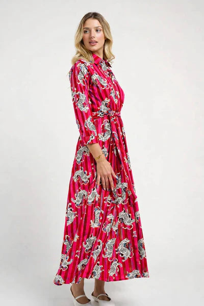 Tibet Dragon Red Dress