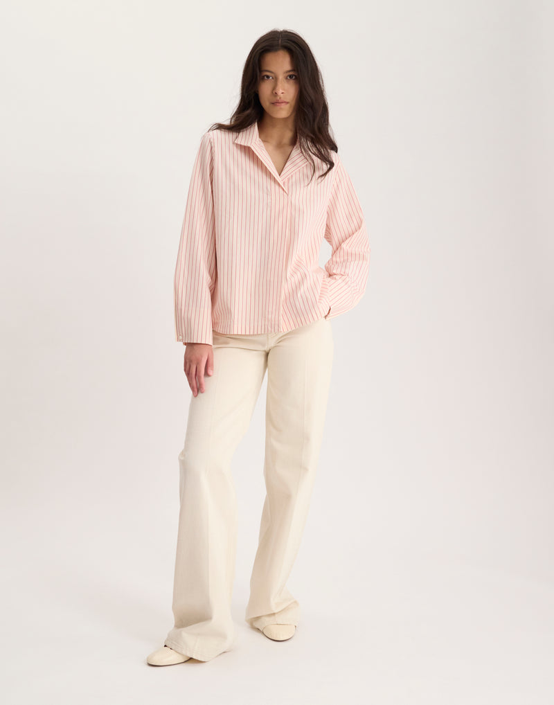 IDLF Noa Shirt in Pink Stripe